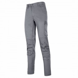 U-Power - Pantalon de travail gris clair Stretch et Slim MEEK