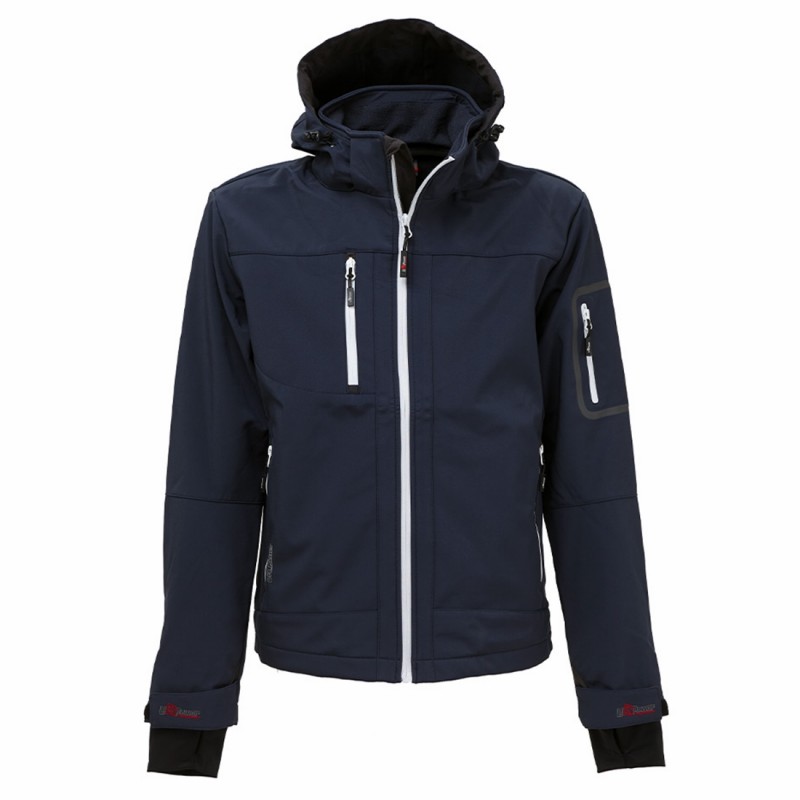 U-Power - Veste Softshell bleu foncé Stretch METROPOLIS