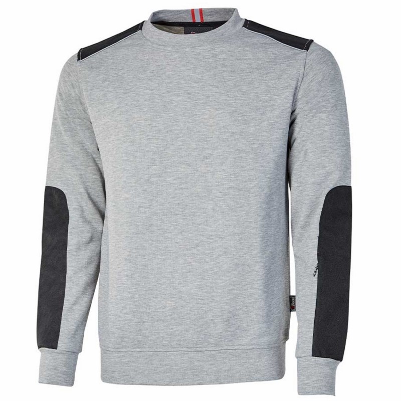 U-Power - Sweat-shirt col rond gris clair brossé RYKE