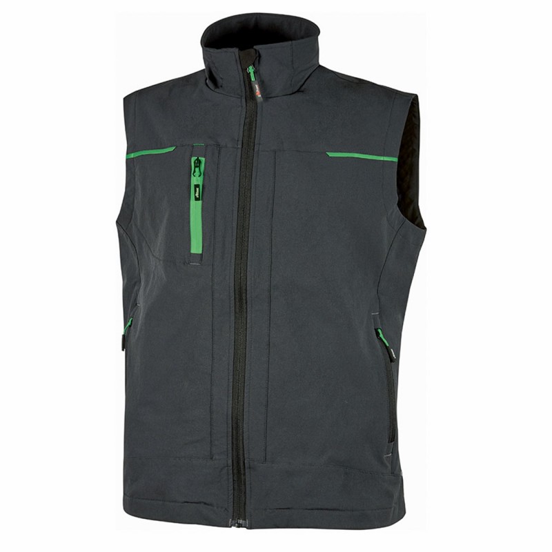 U-Power - Gilet en tissu gris vert SATURN