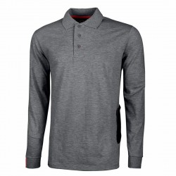 U-Power - Polo manches longues gris foncé Slim LIVE