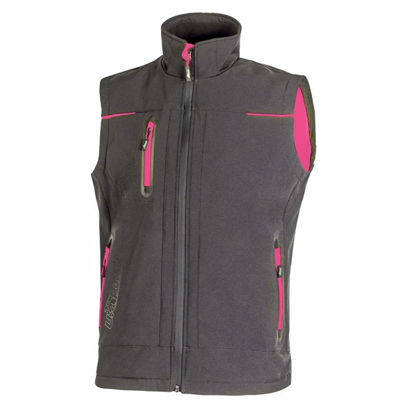 U-Power - Gilet de travail sans manches Femme gris violet UNIVERSE LADY