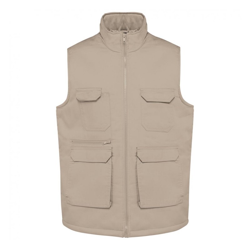 WK - Gilet de travail médical en polycoton rembourré multipoches mixte