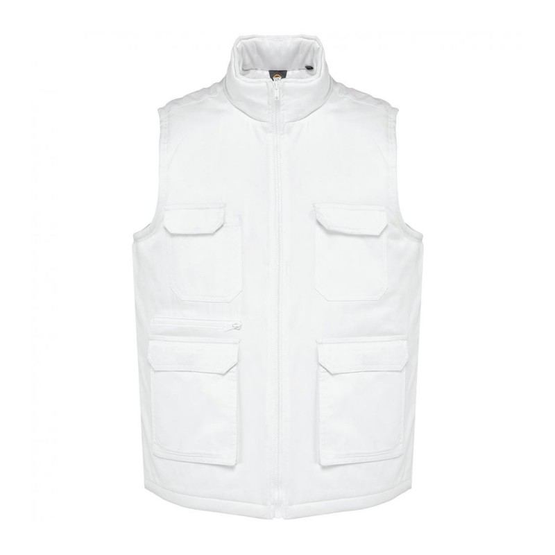 WK - Gilet de travail médical en polycoton rembourré multipoches mixte