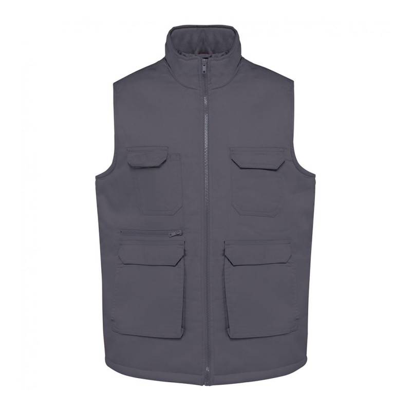 WK - Gilet de travail médical en polycoton rembourré multipoches mixte