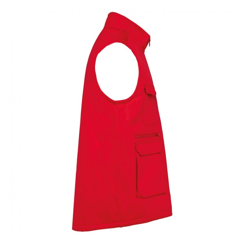 WK - Gilet de travail médical en polycoton rembourré multipoches mixte