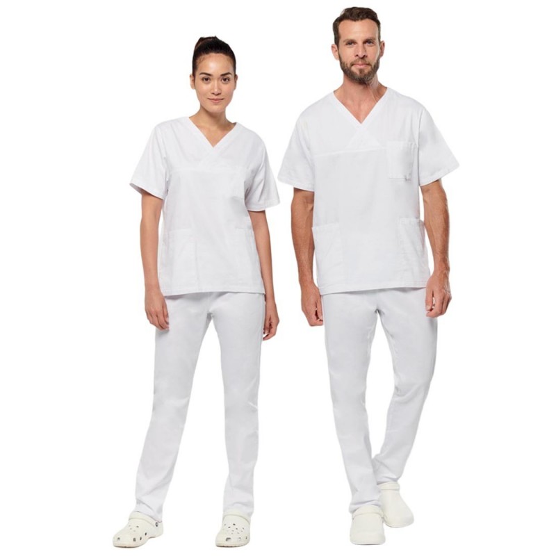 WK - Tunique médicale en coton manches courtes mixte