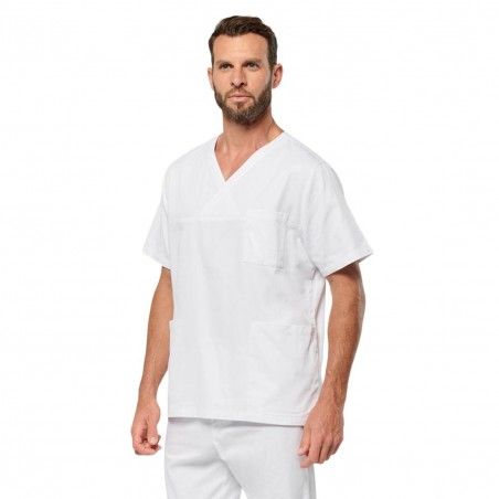 WK - Tunique médicale en coton manches courtes mixte
