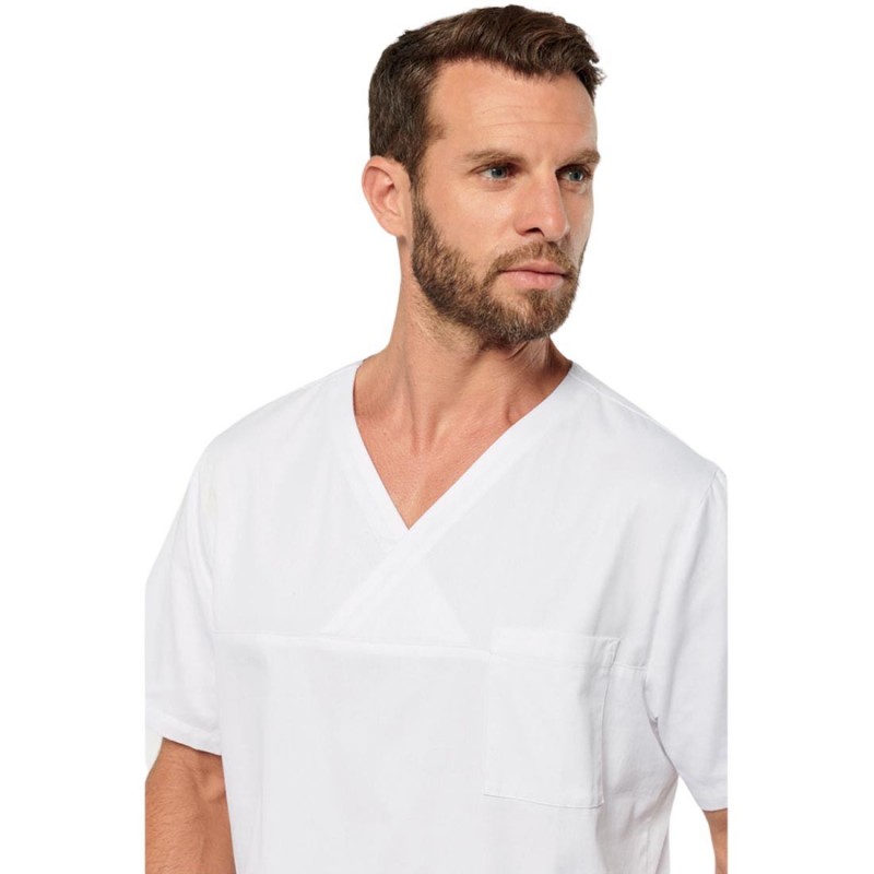 WK - Tunique médicale en coton manches courtes mixte