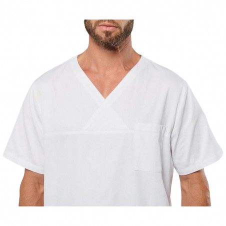 WK - Tunique médicale en coton manches courtes mixte