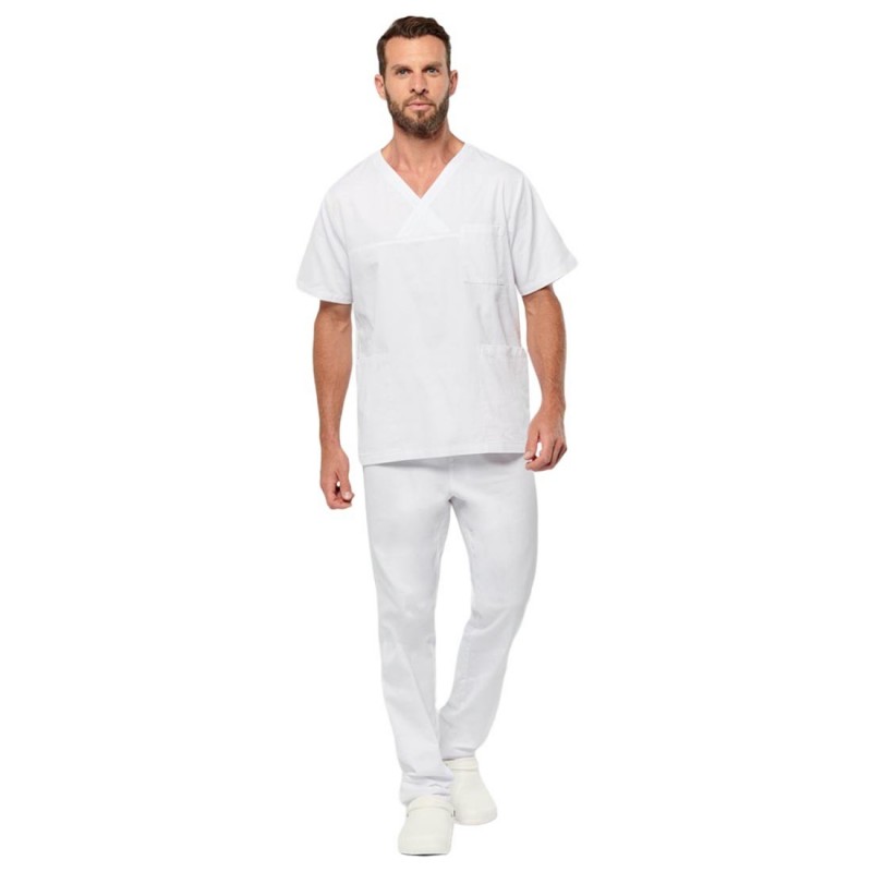 WK - Tunique médicale en coton manches courtes mixte