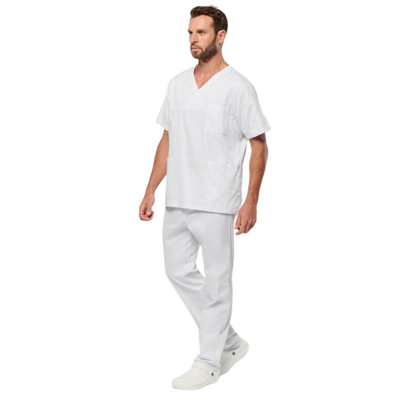 WK - Tunique médicale en coton manches courtes mixte