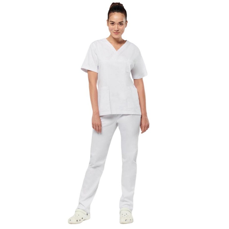 WK - Tunique médicale en coton manches courtes mixte