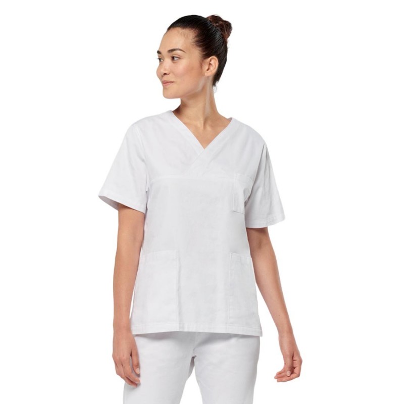 WK - Tunique médicale en coton manches courtes mixte