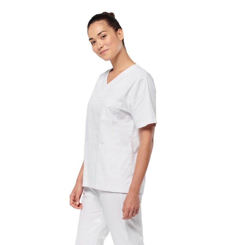 WK - Tunique médicale en coton manches courtes mixte