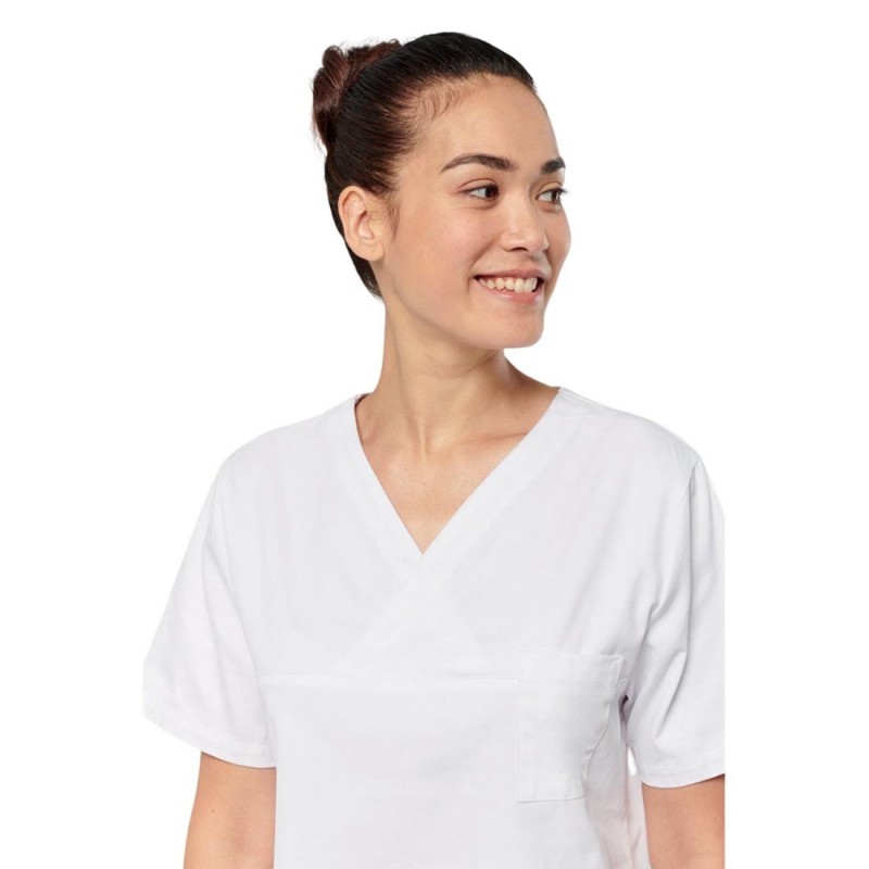 WK - Tunique médicale en coton manches courtes mixte