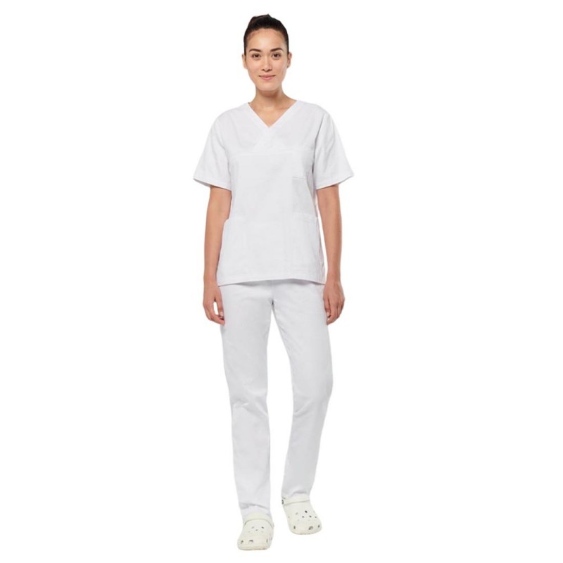 WK - Tunique médicale en coton manches courtes mixte