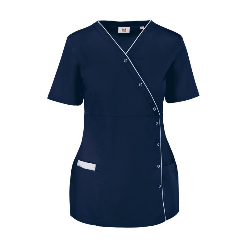 WK - Blouse médicale pour femmes en Polycoton avec boutons-pressions
