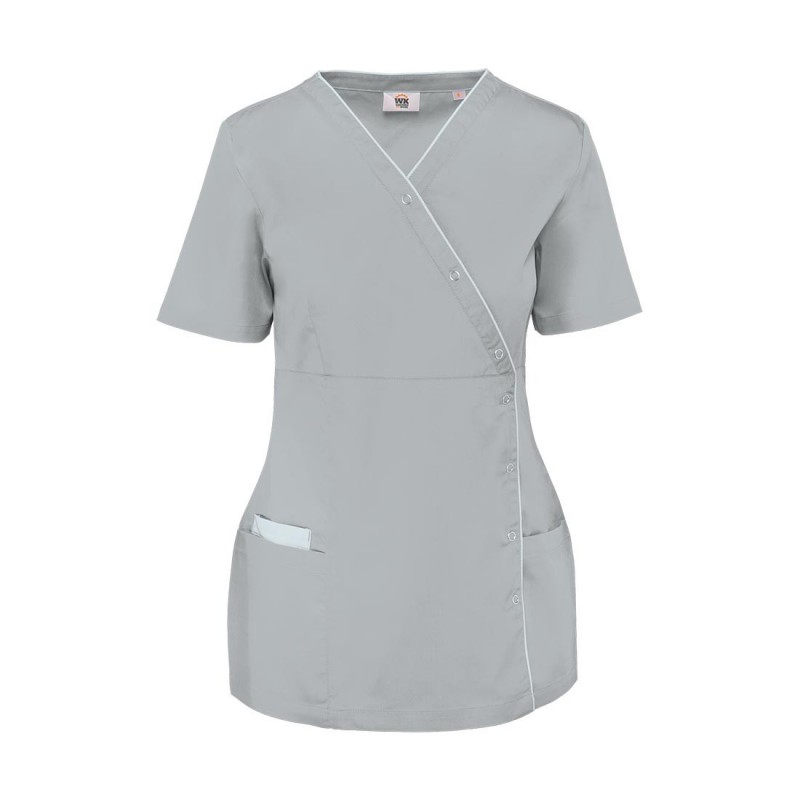 WK - Blouse médicale pour femmes en Polycoton avec boutons-pressions