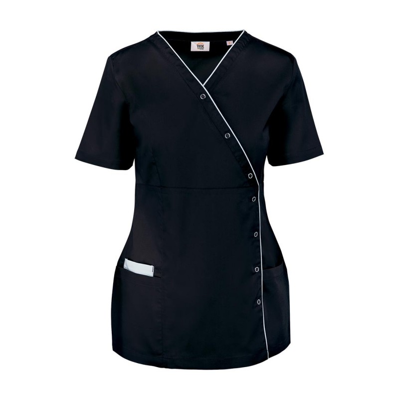 WK - Blouse médicale pour femmes en Polycoton avec boutons-pressions