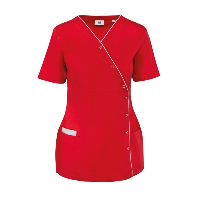 WK - Blouse médicale pour femmes en Polycoton avec boutons-pressions
