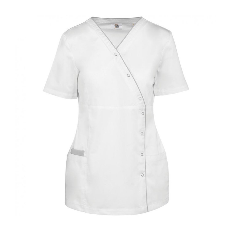 WK - Blouse médicale pour femmes en Polycoton avec boutons-pressions
