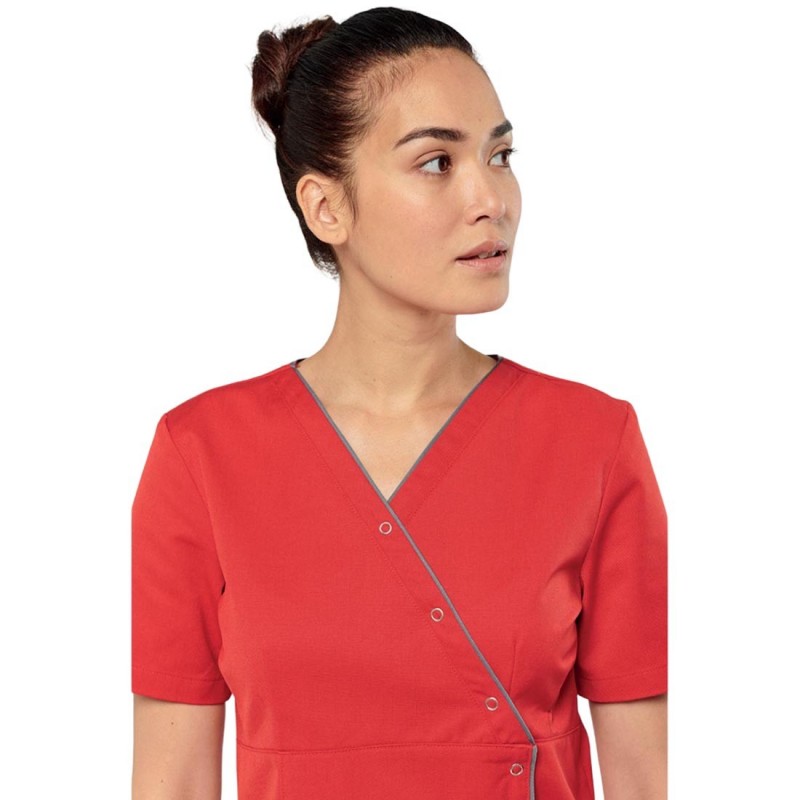 WK - Blouse médicale pour femmes en Polycoton avec boutons-pressions