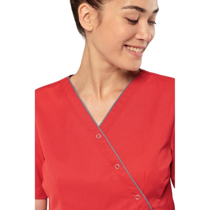 WK - Blouse médicale pour femmes en Polycoton avec boutons-pressions