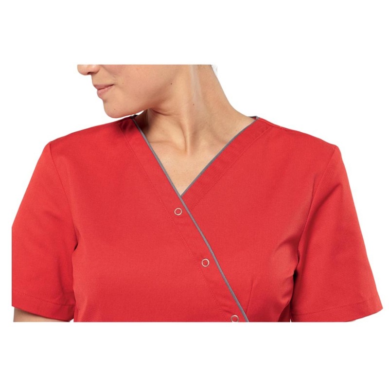 WK - Blouse médicale pour femmes en Polycoton avec boutons-pressions