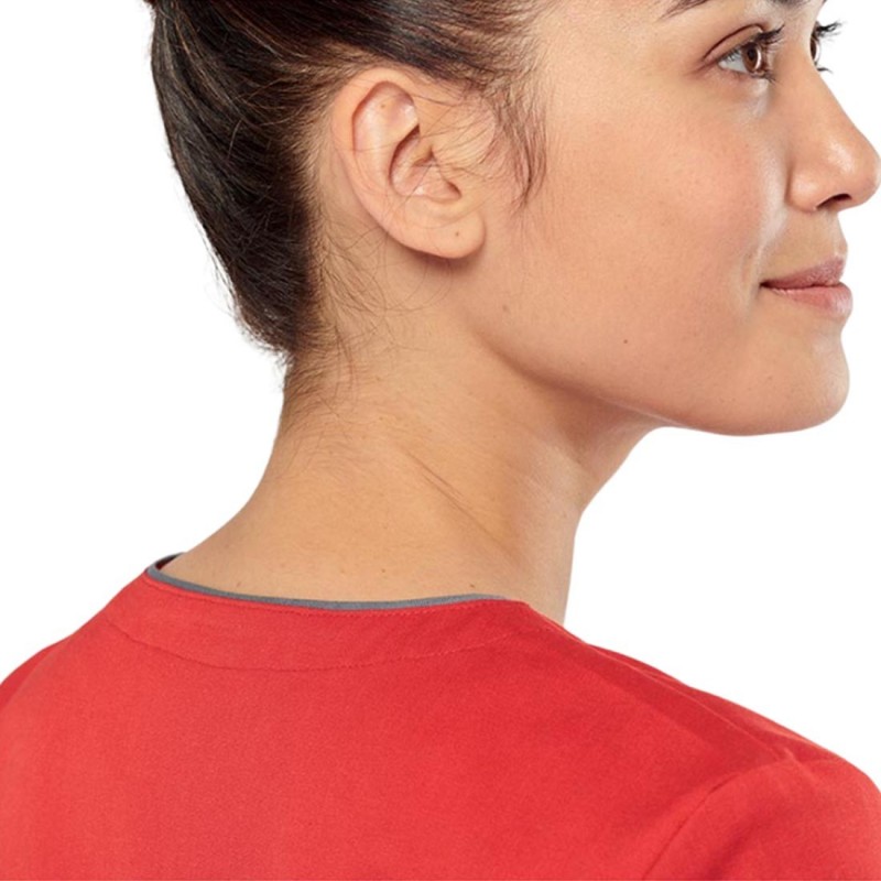 WK - Blouse médicale pour femmes en Polycoton avec boutons-pressions