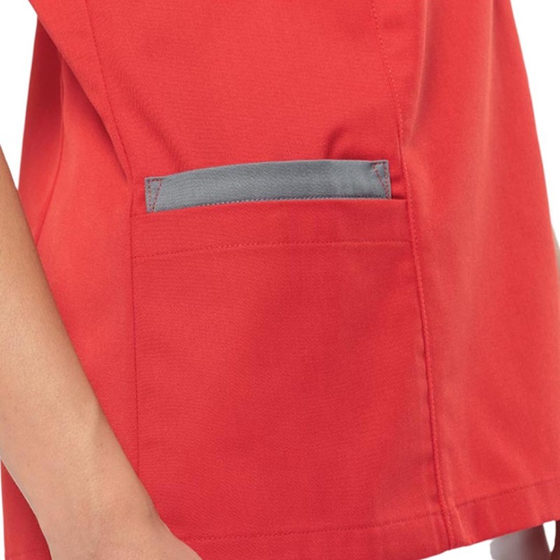 WK - Blouse médicale pour femmes en Polycoton avec boutons-pressions