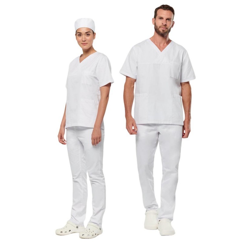 WK - Tunique médicale avec manches courtes en polycoton mixte