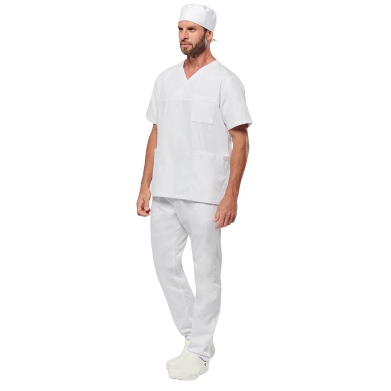 WK - Tunique médicale avec manches courtes en polycoton mixte