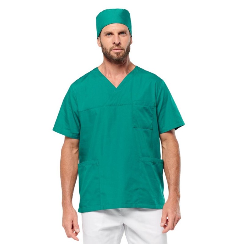 WK - Tunique médicale avec manches courtes en polycoton mixte