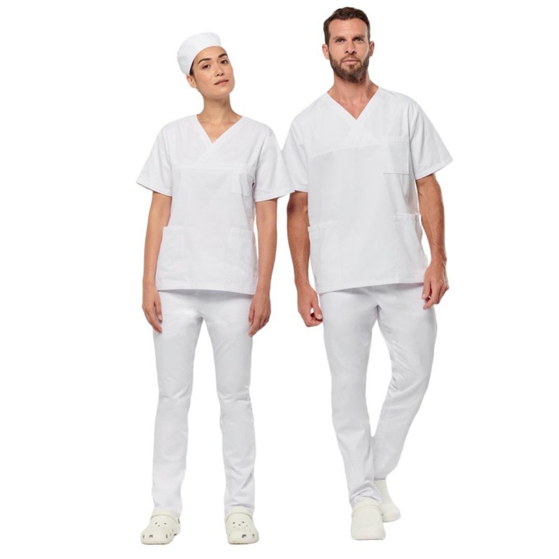 WK - Tunique médicale avec manches courtes en polycoton mixte