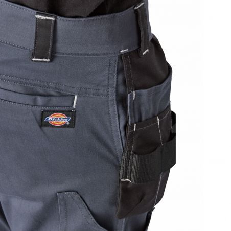 Dickies - Pantalon de travail gris noir holster UNIVERSAL FLEX - Carbonn