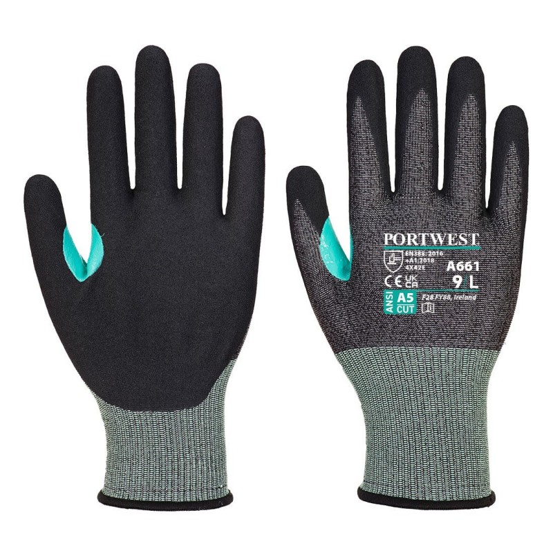 Portwest - Gants anti coupure de niveau E en mousse Nitrile