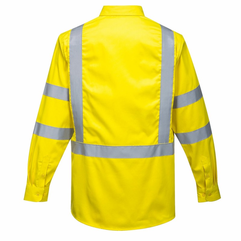 Portwest - Chemise de travail manches longues haute visibilité anti-feu Bizflame