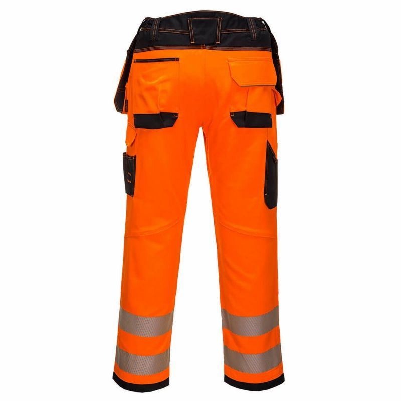 OEAK Pantalon de Travail Homme Pantalon de Sécurité Cargo Combat Pants avec Bandes Réfléchissantes Haut Visibilité 