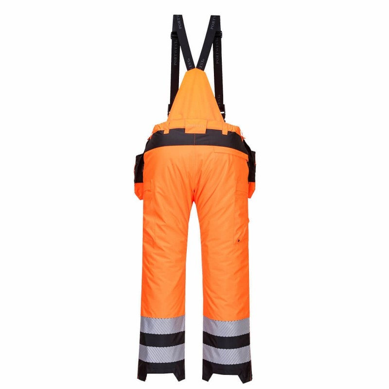 Portwest - Pantalon de travail à bretelles chaud haute visibilité PW3