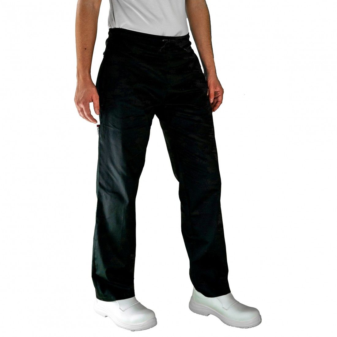 Pantalon de cuisine Noir Taille elastique bas réglable