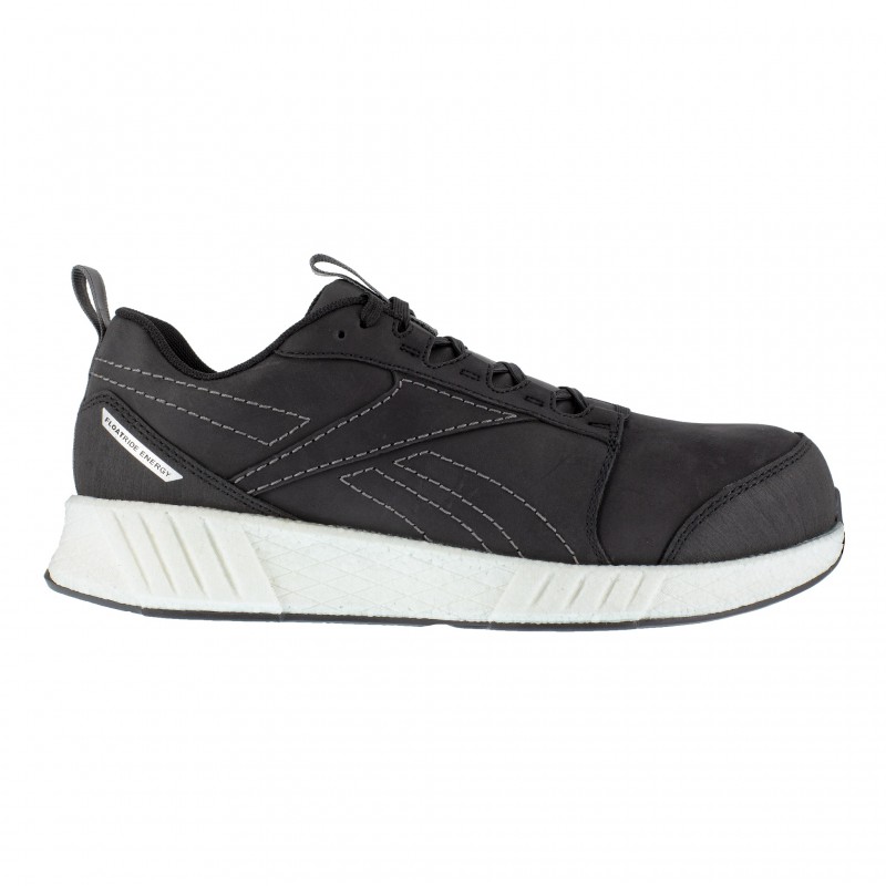 Reebok - Chaussures de sécurité basses noires en cuir haute qualité S3 SRC