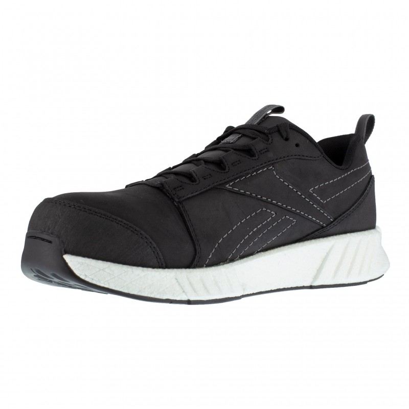 Reebok - Chaussures de sécurité basses noires en cuir haute qualité S3 SRC