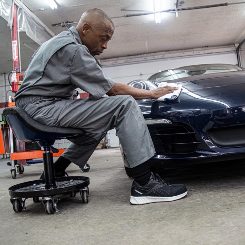 Reebok - Chaussures de sécurité basses noires en cuir haute qualité S3 SRC