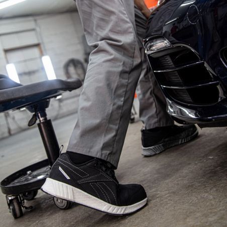 Reebok - Chaussures de sécurité basses noires en cuir haute qualité S3 SRC