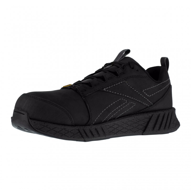 Reebok - Chaussures de sécurité basses noires en cuir embout composite S3 SRC ESD