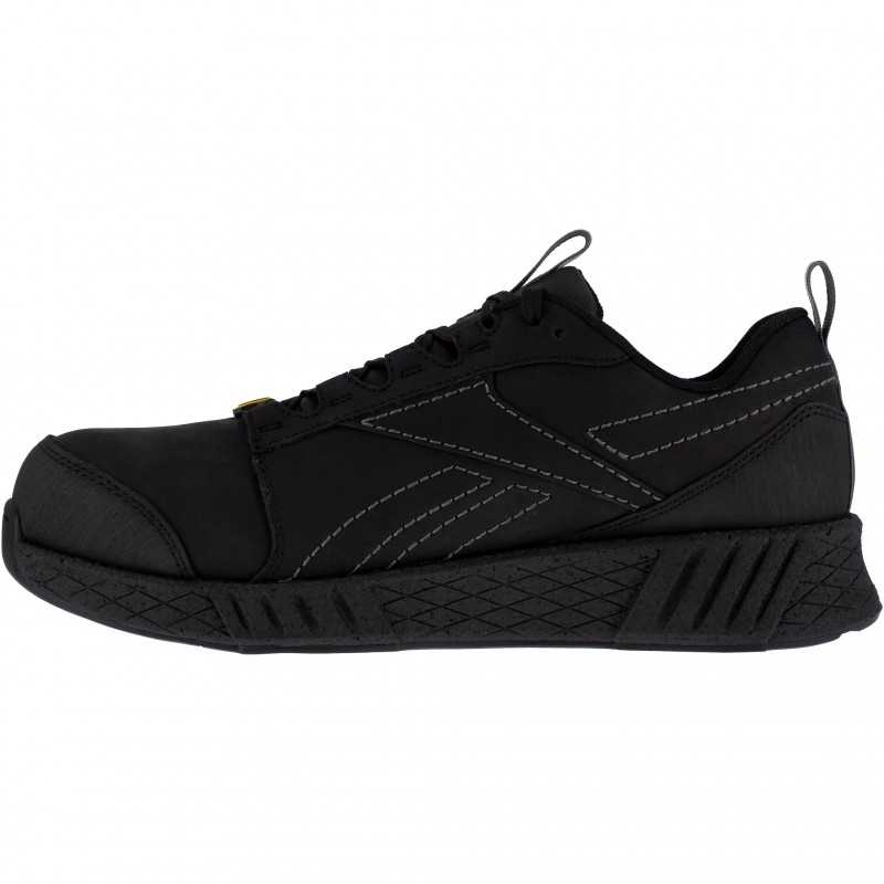 Reebok - Chaussures de sécurité basses noires en cuir embout composite S3 SRC ESD