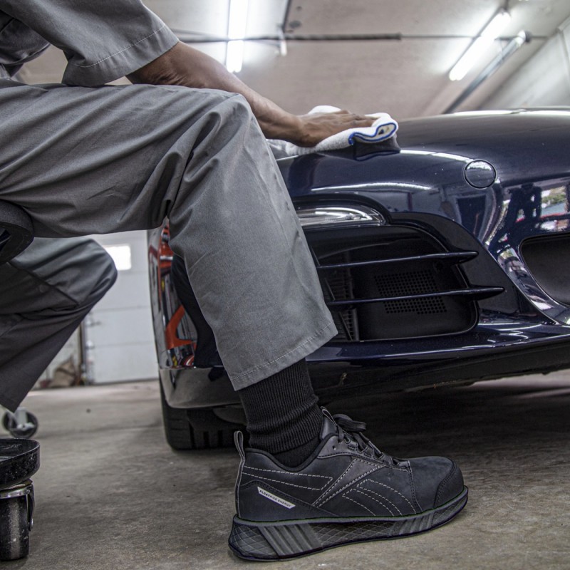 Reebok - Chaussures de sécurité basses noires en cuir embout composite S3 SRC ESD