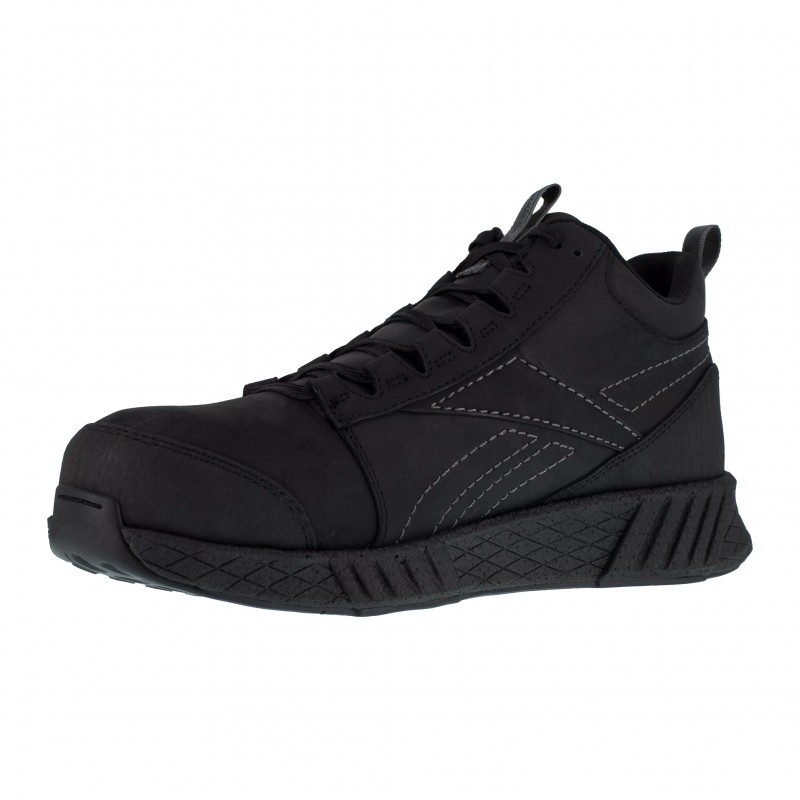 Reebok - Chaussures de sécurité montantes noires en cuir embout composite S3 SRC ESD
