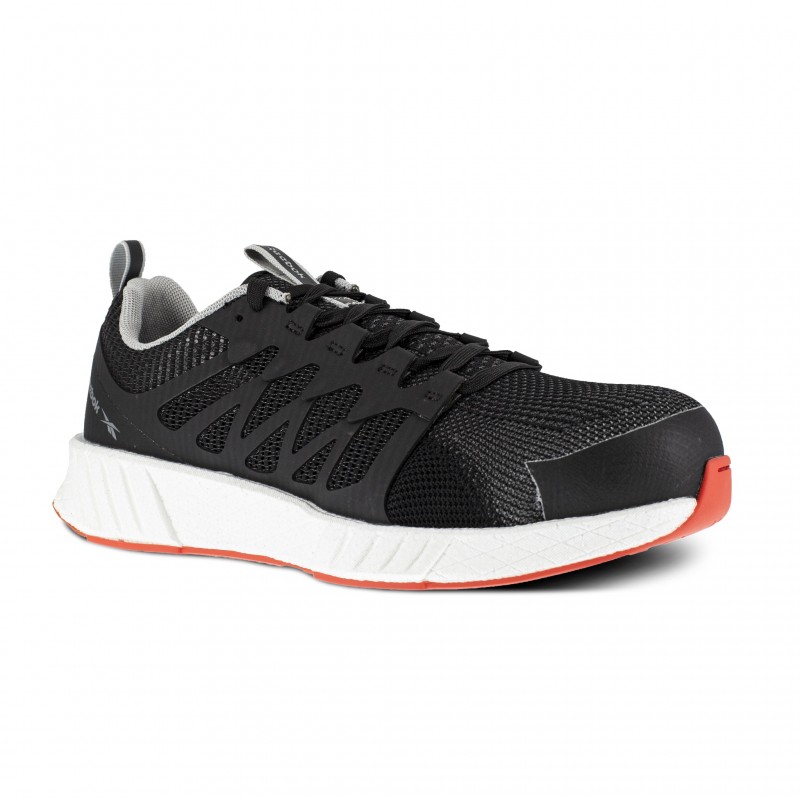 Reebok - Chaussures de sécurité basses noires blanches oranges en maille nylon embout composite S1P SRC